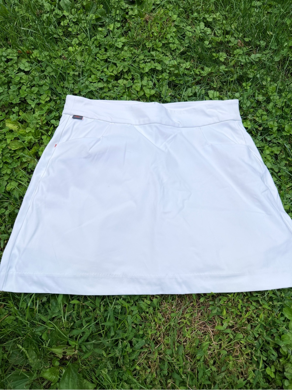 White A-Line Skort with Clean Silhouette